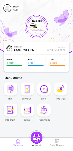 Rainbrow Team Hub Screen 3