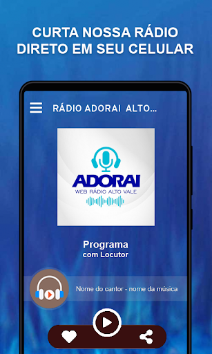 Android application RÁDIO ADORAI ALTO VALE screenshort