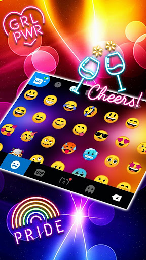 Neon Transparent Keyboard Back Screen 3