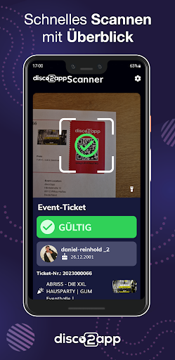 disco2app Ticket-Scanner Screen 2