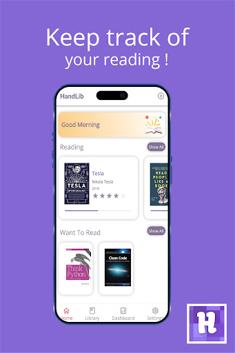 Android application HandLib: Reading Tracker screenshort