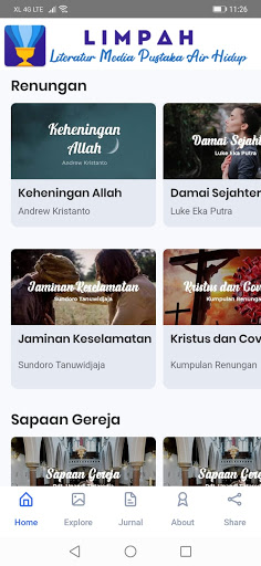 Android application Limpah - Devotionals Apps screenshort