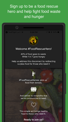 Android application Food Rescue Hero screenshort
