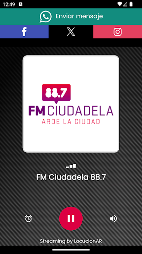 Android application FM Ciudadela 88.7 screenshort