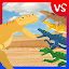 T-Rex Fights Raptors