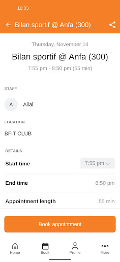 Screenshot of BFITCLUB