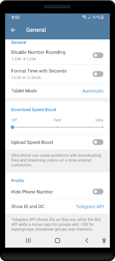 Android application Boltgram Messenger screenshort