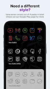 Vera Icon Pack: icon na walang hugis Screenshot