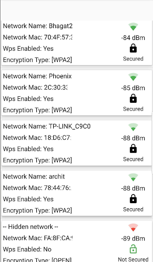 Android application WiFi WPS connect AndroDumpper screenshort
