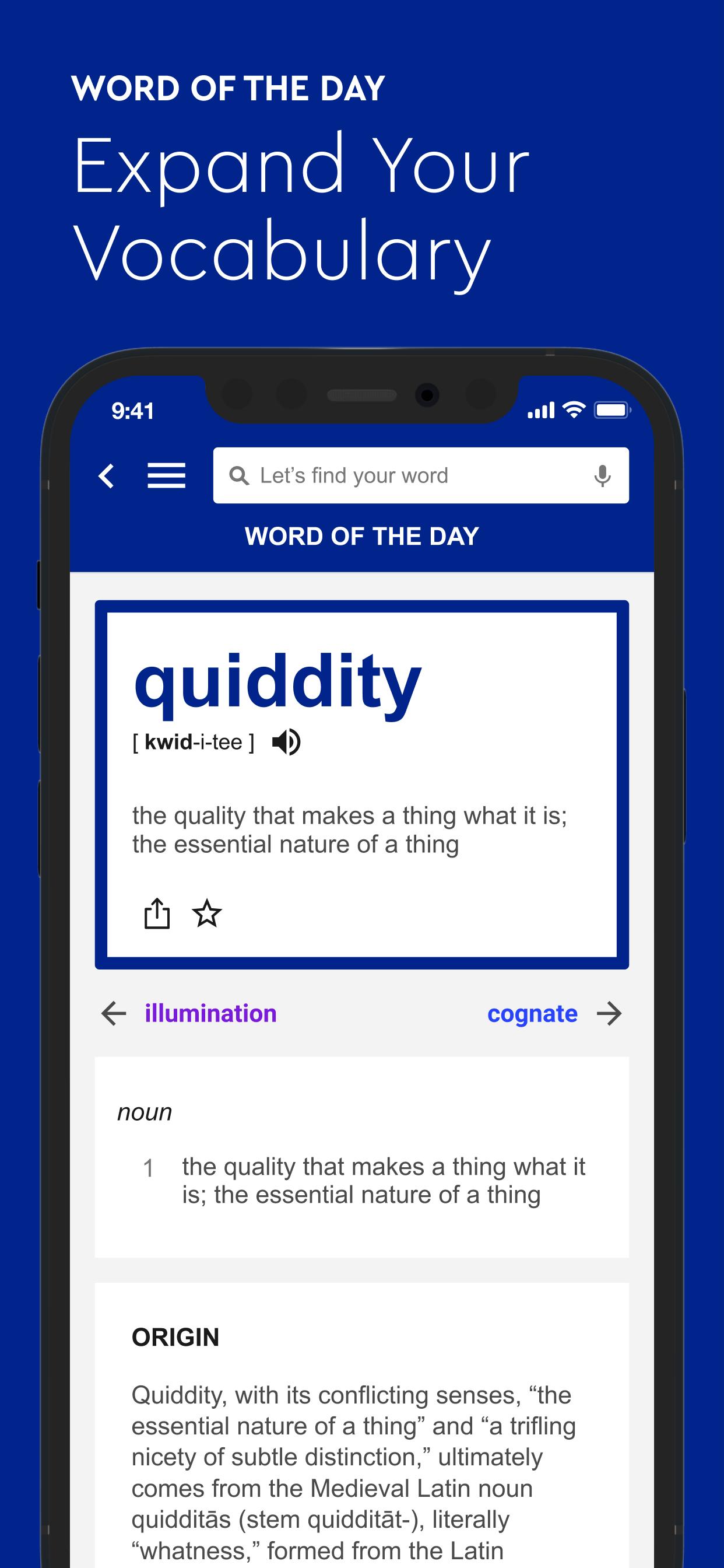 Android application Dictionary.com English Word Meanings & Definitions screenshort