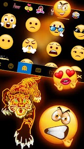 Neon Gold Tiger Keyboard Theme Apk app for Android 3