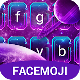 Purple Galaxy Emoji Keyboard for Android icon