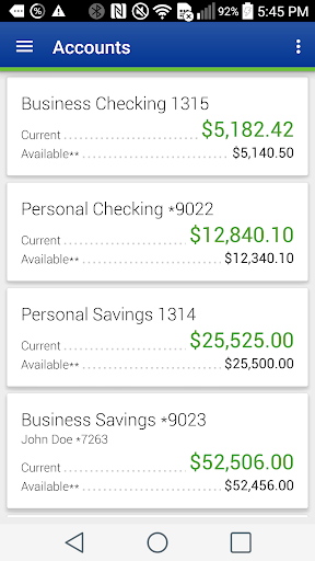 Android application People First FCU screenshort