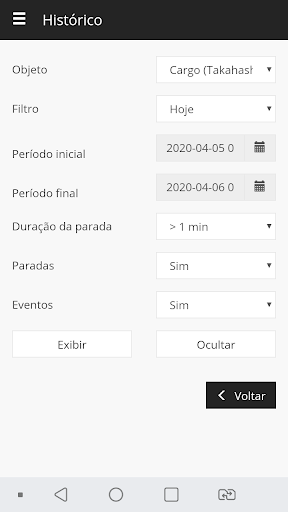 A-CAR Monitoramento Screen 3
