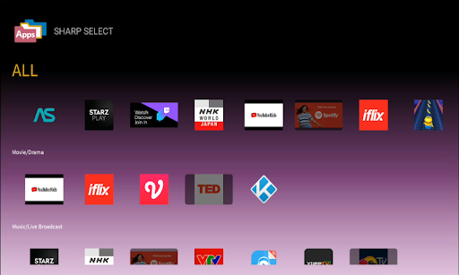 Android application SHARP SELECT screenshort