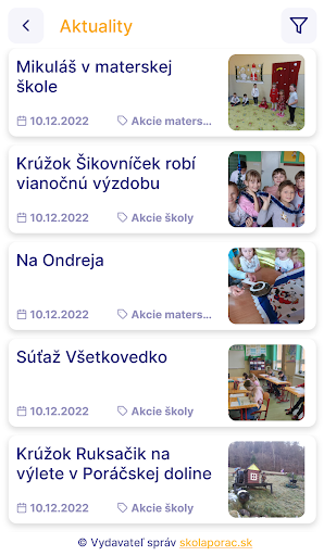 ZŠ a MŠ Poráč Screen 2