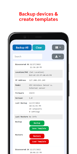 KE2 Service Tool Screen 3