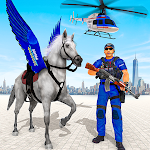Cover Image of Download Flying Horse Police Chase Sim  APK