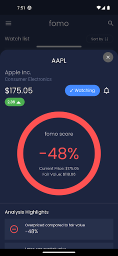 fomo score Screen 2