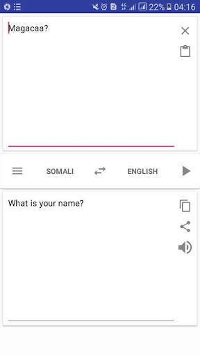 Android application Somali English Translator screenshort