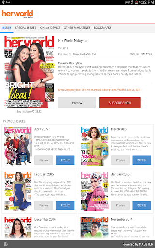 Android application Her World Malaysia screenshort