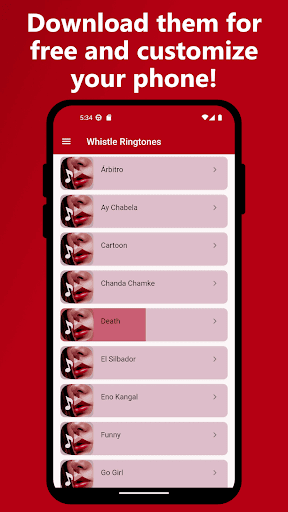Whistling ringtones Screen 2