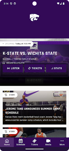 Android application K-State Athletics screenshort