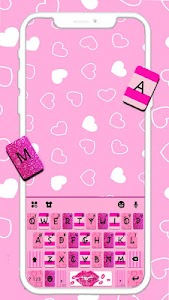 Pink Girly Love Keyboard Theme Unknown