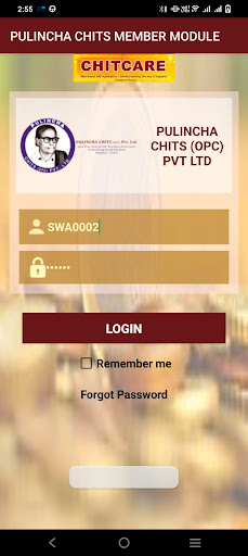Android application PULINCHA CHITS MEMBER MODULE screenshort