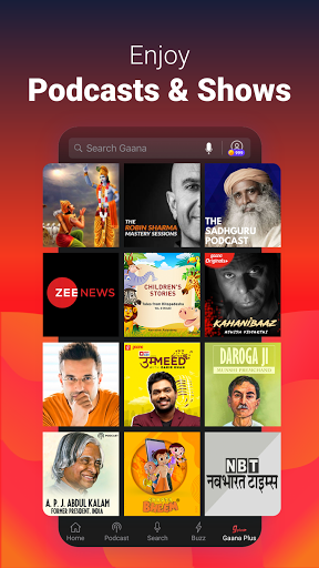 Gaana apk Music Hindi Song Free Tamil Telugu MP3 App poster-1