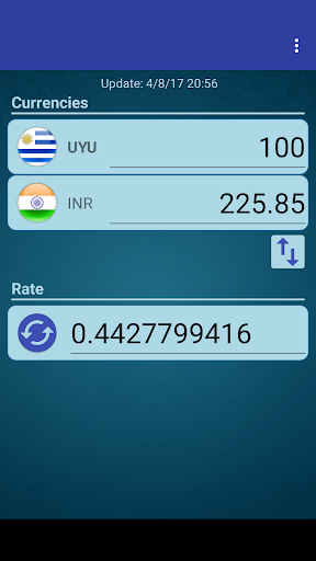 Android application UYU Peso x Indian Rupee screenshort