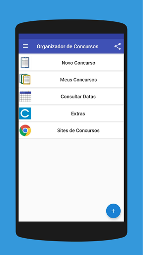 Android application Organizador de Concursos screenshort