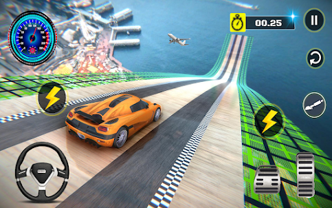 Mega Ramp GT Stunt Car Games
