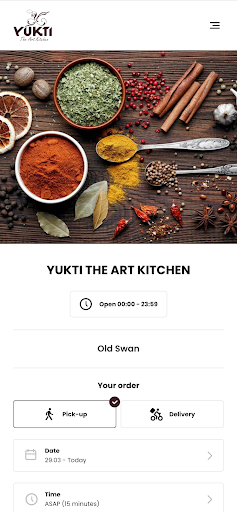 Android application Yukti The Art Kitchen screenshort