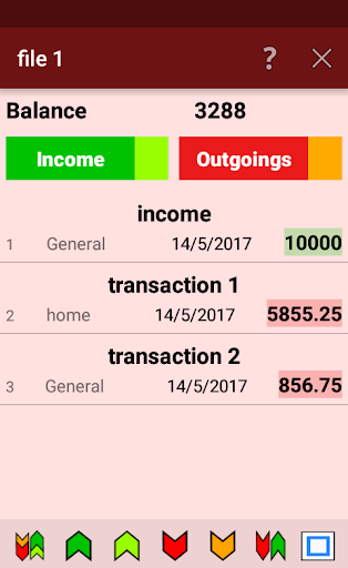 Personal Accountant Screen 2