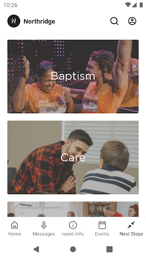 Screenshot of Northridge Church App