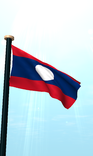 Laos Flag 3D Live Wallpaper Screen 2