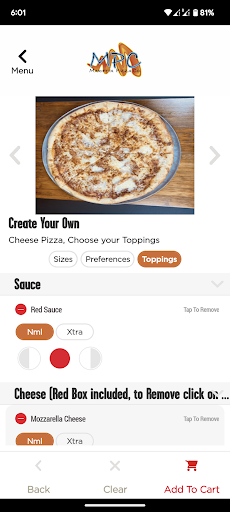Screenshot of Marietta Pizza Co.