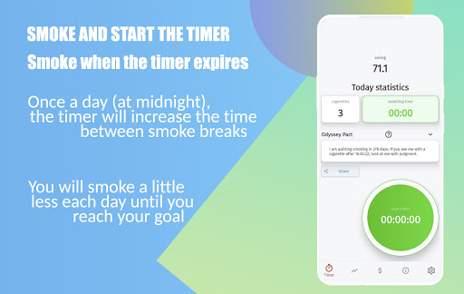 SWay: Quit or Less Smoking Timer Cigarette Tracker