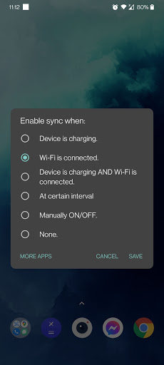 Android application AutoSync screenshort