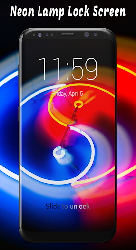 Android application Neon Lamp Passcode Lock Screen screenshort