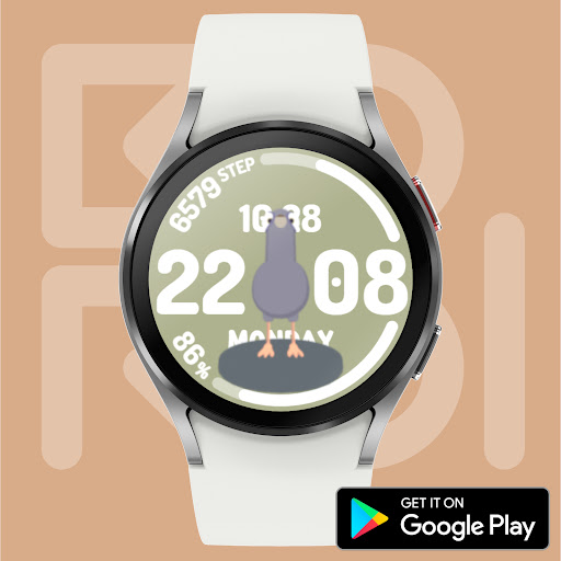 Curious Pigeon Watch face screenshot 3