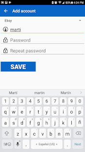 Password Saver Bildschirmfoto