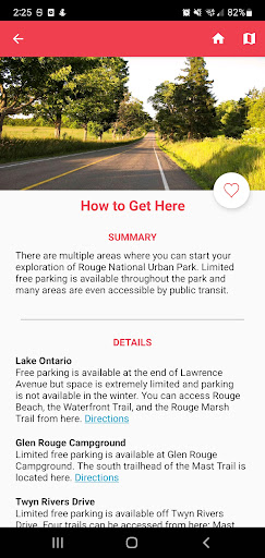 Rouge National Urban Park App Screen 3