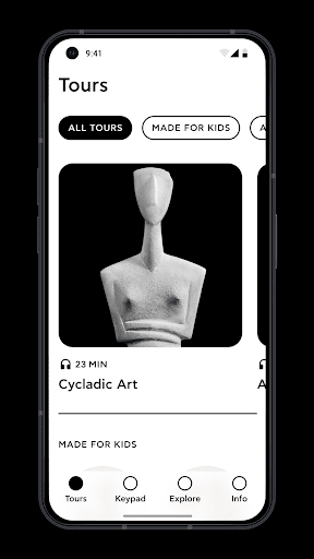 Android application Museum of Cycladic Art Guide screenshort