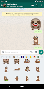 Sloth stickers for WhatsApp