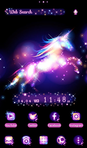 Android application Star Magic Unicorn Theme screenshort