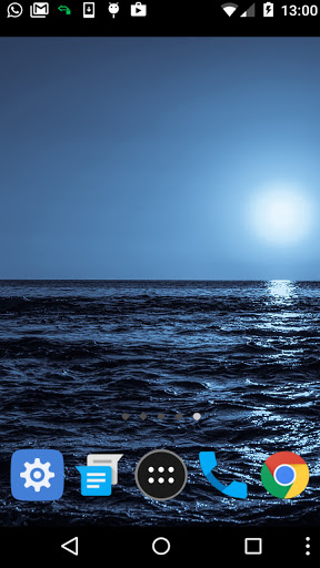 Android application ocean at night wallpaper screenshort