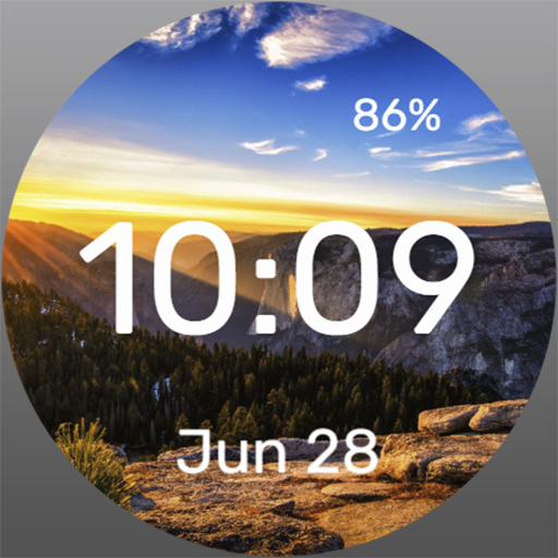 Sunny Mountains - Watch Face Download on Windows