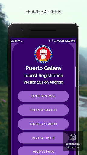 Android application Tourist Registration (Puerto G screenshort
